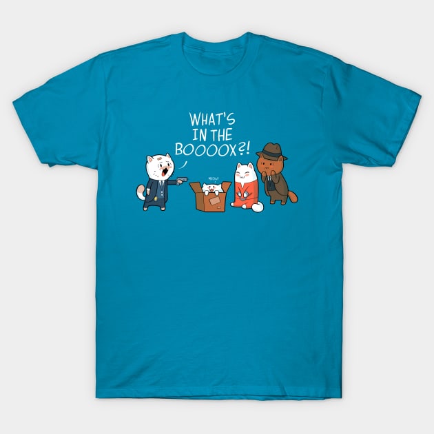 What's in the booox?! T-Shirt by Queenmob